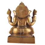 Brass Ganapati Unique Dull Gold 11" - Divine Elegance | Jaipurio